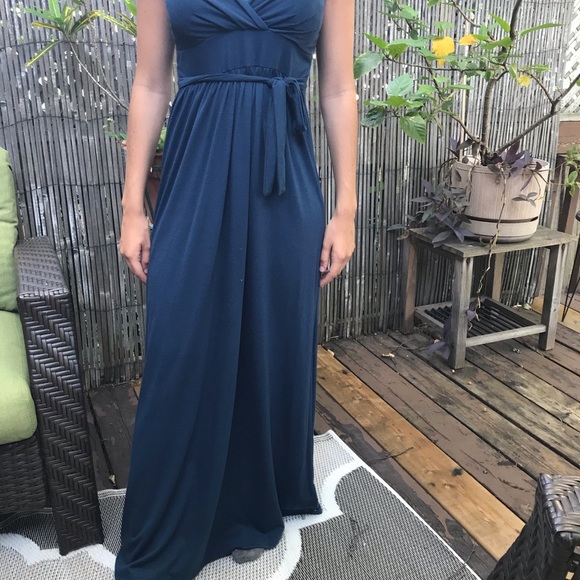 Long Dark blue summer dress - Picture 4 of 4